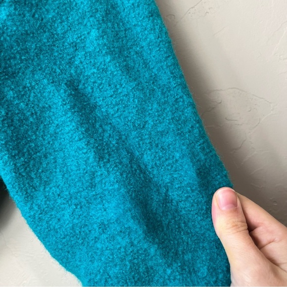 Vtg varsity Bomber Jacket 80s Blue Wool Preppy Colorful Retro sporty bright cute - Picture 7 of 13